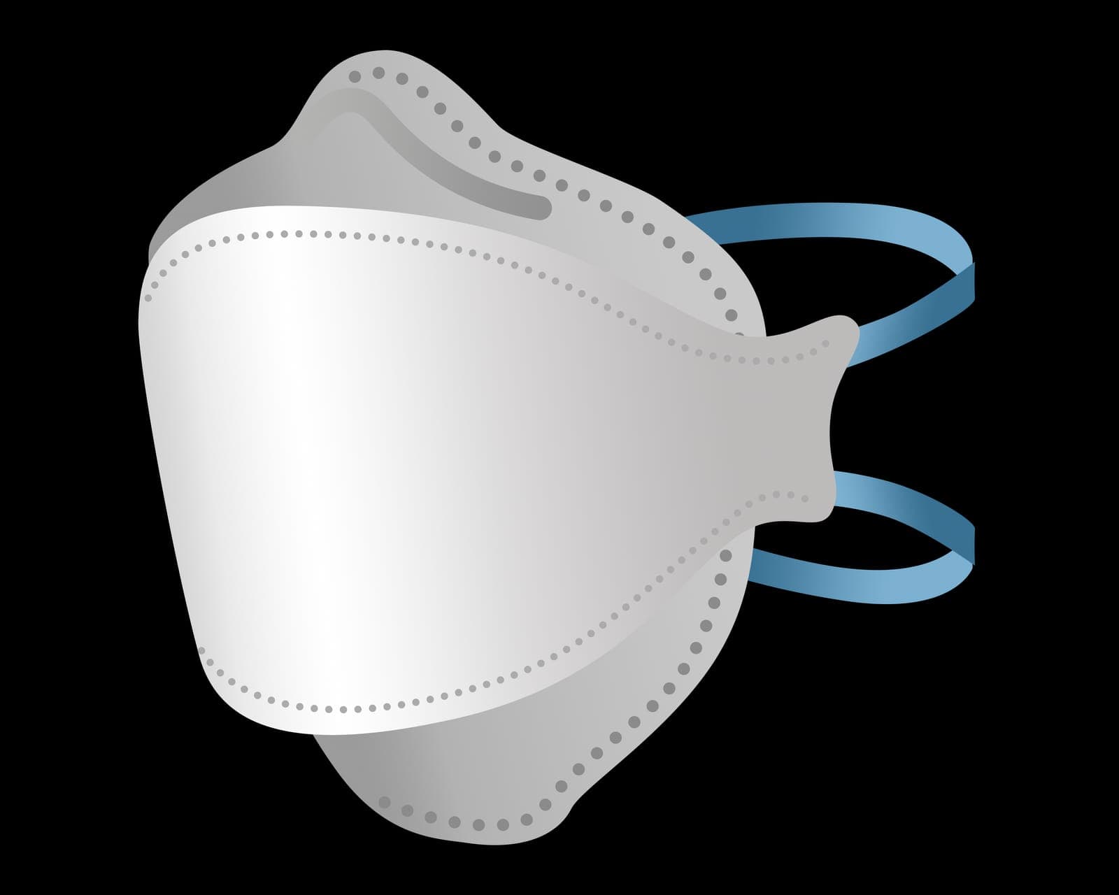 An N95 respirator mask, recommended protective equipment when cleaning rodent-contaminated areas